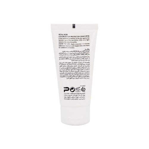 کرم ضد آفتاب بی رنگ SPF90 پوست چرب و مستعد آکنه پتال رز